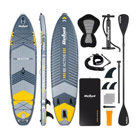 SUP дошка 335см Rebel ACTIVE с аксессуарами сапборд 170 кг 335 x 84 х 15 см Grey 000139 фото