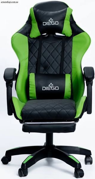 Кресло геймерское DIEGO AERO Black-Green  000099 фото
