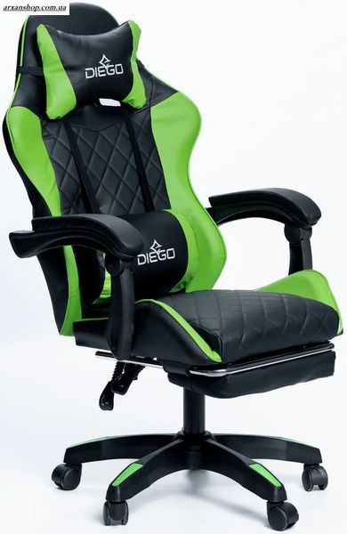 Кресло геймерское DIEGO AERO Black-Green  000099 фото