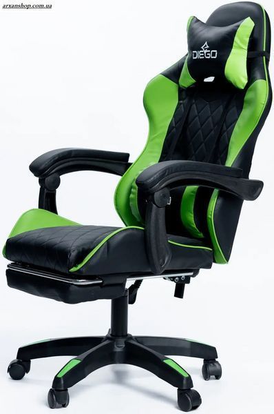 Кресло геймерское DIEGO AERO Black-Green  000099 фото