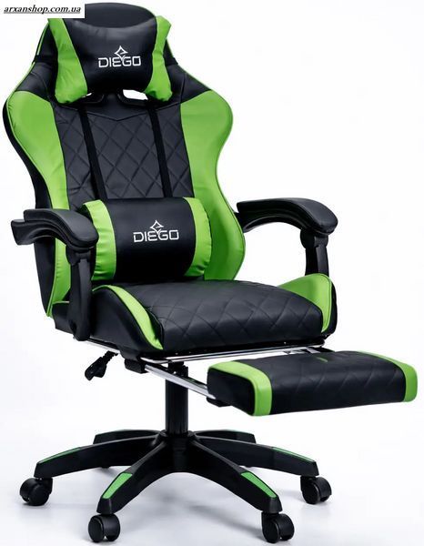 Кресло геймерское DIEGO AERO Black-Green  000099 фото
