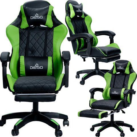Крісло геймерське DIEGO AERO Black-Green  000099 фото