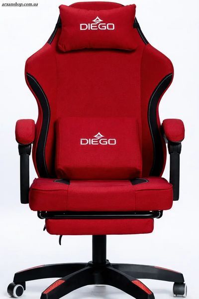 Кресло геймерское (тканевое) DIEGO Soft Red 000100 фото