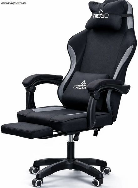 Крісло геймерське DIEGO Soft Black 000201 фото