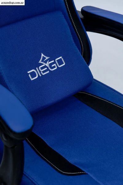 Кресло геймерское (Тканевое)DIEGO Soft Dark Blue 000102 фото