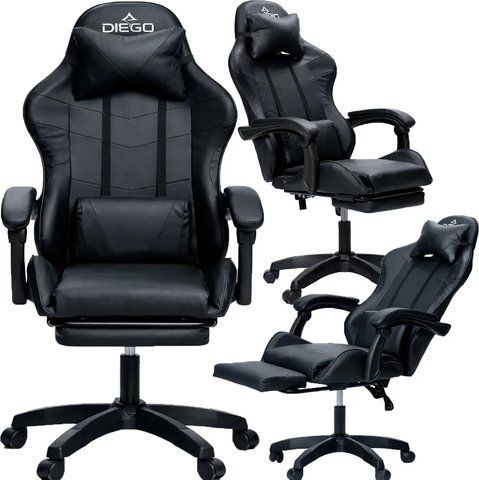 Крісло геймерське DIEGO Phantom Extra Black 000196 фото