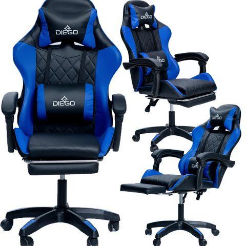 Крісло геймерське DIEGO AERO Black-Blue  000103 фото