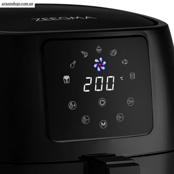 Аерогриль Аерофрітюрниця Zeegma Knapper PRO Black 000057 фото