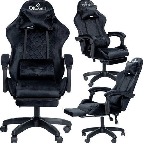 Геймерське крісло DIEGO ALCANTARA PRO Black 000192 фото