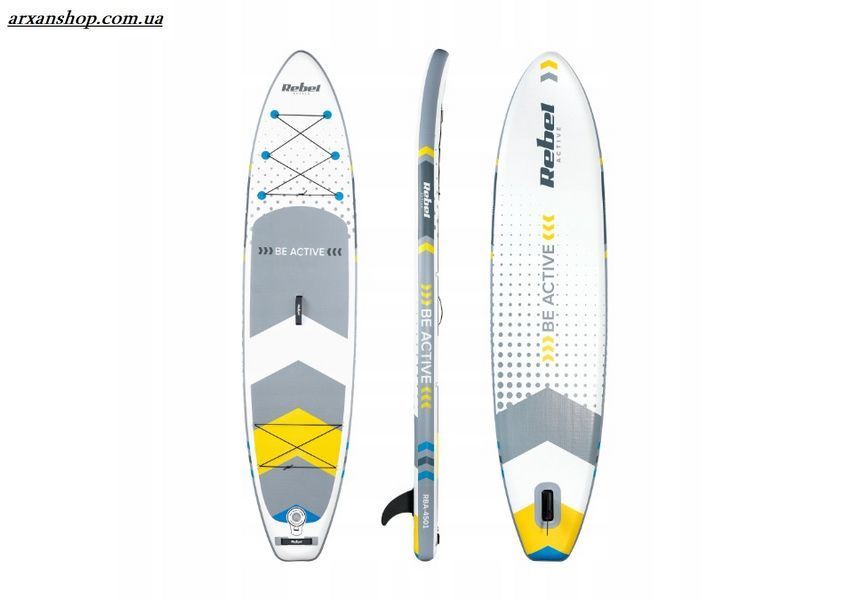 SUP доска 350см Rebel ACTIVE с аксессуарами сапборд 150 кг 350 x 81 х 15 см White 000141 фото