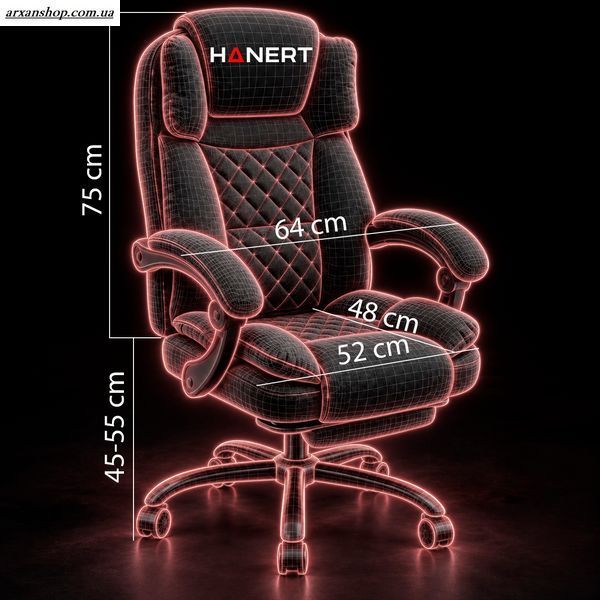 Офісне крісло з тканини Hanert Softline Grey Hnrt_5127 фото