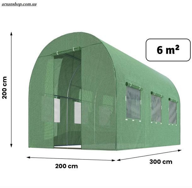 Теплиця парник садовий Plonos 6m2 2x3м Польща 000022 фото