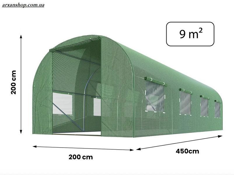 Теплиця парник садовий, для дому Plonos 9m2 (2x4,5м) Польща 000026 фото