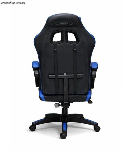 Геймерское кресло Primaveo с подушками и выдвижной подставкой для ног, Черный/Синее 000078 фото