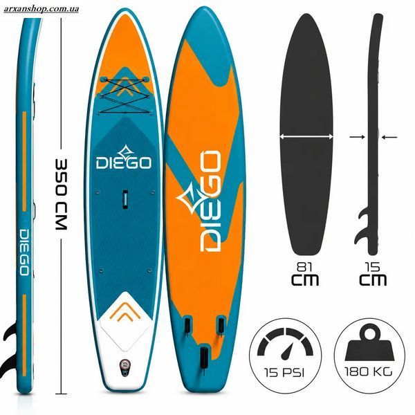 Надувна SUP-дошка для плавання 350см Diego (Польща)  000145 фото